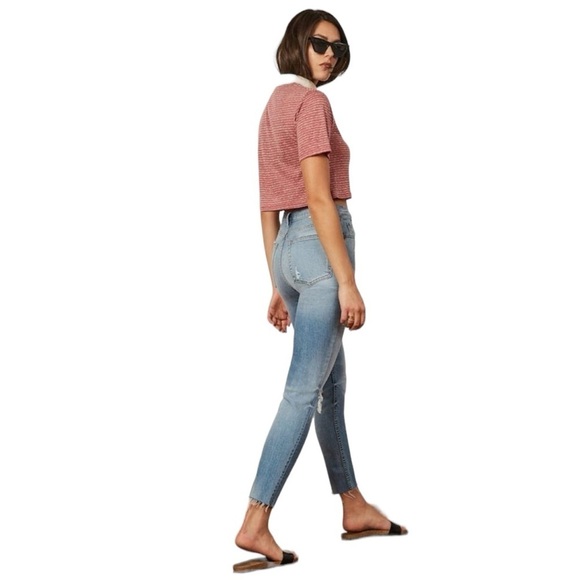 Boyish - NWT The Zachary High Rise Distressed Skinny Jeans Sz 24 - Picture 2 of 13